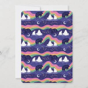 Northern Lights Flat Greeting Card