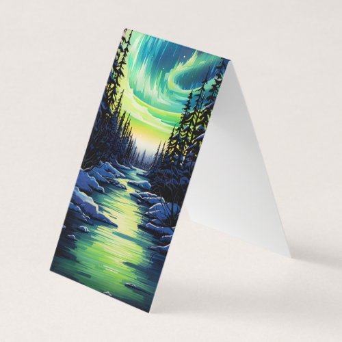 Northern Lights Folding Bookmarks Bookmarkers Business Card
