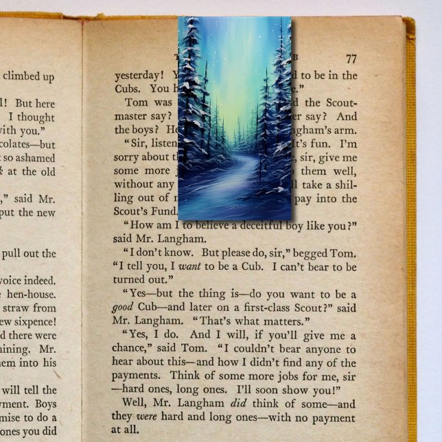 Northern Lights Folding Bookmarks Bookmarkers Business Card (Creator Uploaded)
