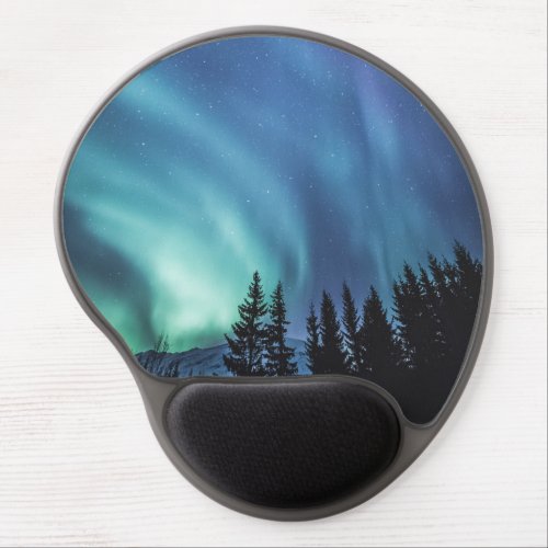 Northern Lights Forest Gel Mouse Pad