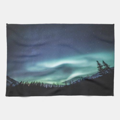 Northern Lights Forest Kitchen Towel