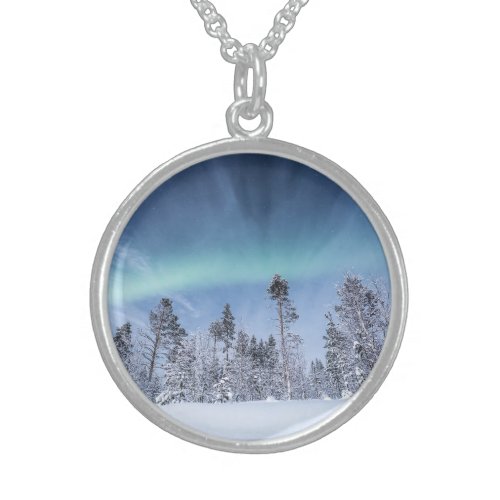 Northern Lights Forest Sterling Silver Necklace