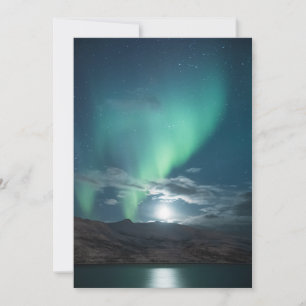 Northern Lights Full Moon Card