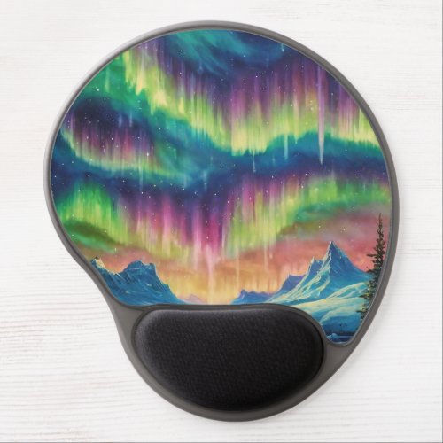 Northern lights gel mouse pad