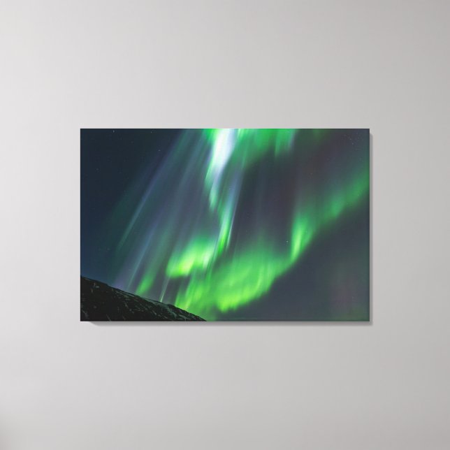 Northern Lights Glowing | North Iceland Canvas Print (Front)