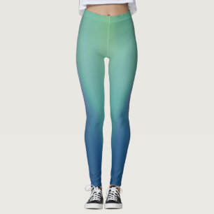 Northern Lights green over blue Leggings