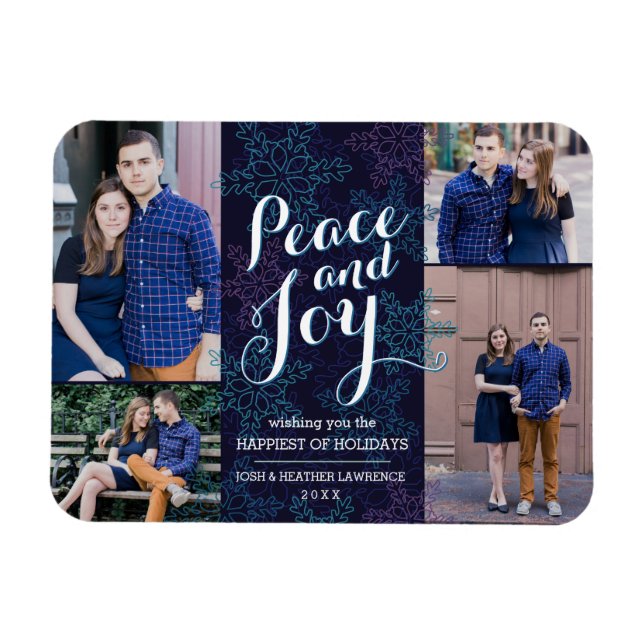 Northern Lights Holiday Photo Magnets (Horizontal)