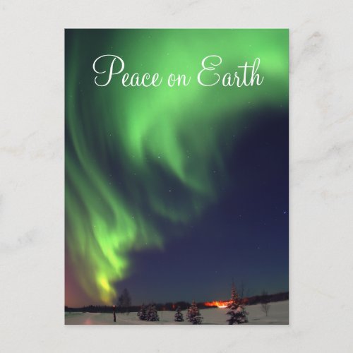 Northern Lights Holiday Postcard