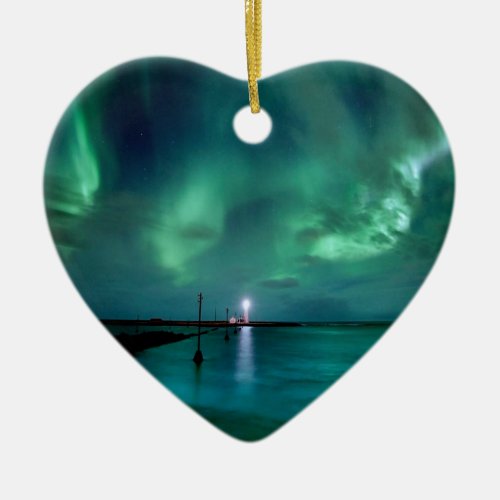 Northern Lights Iceland Ceramic Ornament