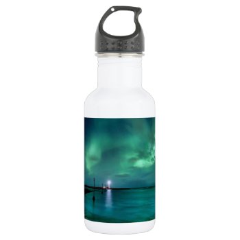 Northern Lights Iceland Stainless Steel Water Bottle by thecoveredbridge at Zazzle