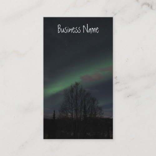 Northern Lights in Boreal Forest Business Card