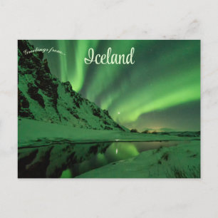 Northern Lights in Thorsmork Iceland Postcard