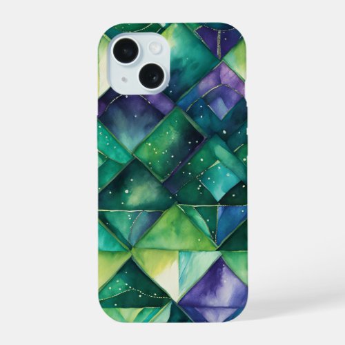 Northern lights inspired iPhone 15 case