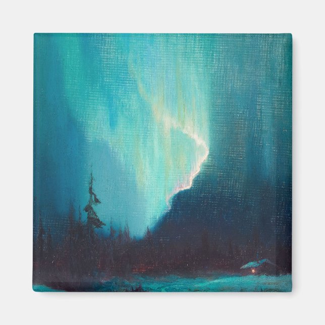 Northern Lights, Juneau, Alaska by Sydney Laurence Magnet (Front)