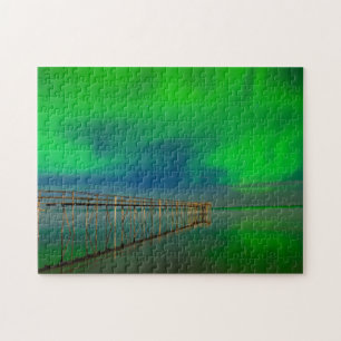 Northern Lights Lake Winnipeg Canada, Manitoba Jigsaw Puzzle
