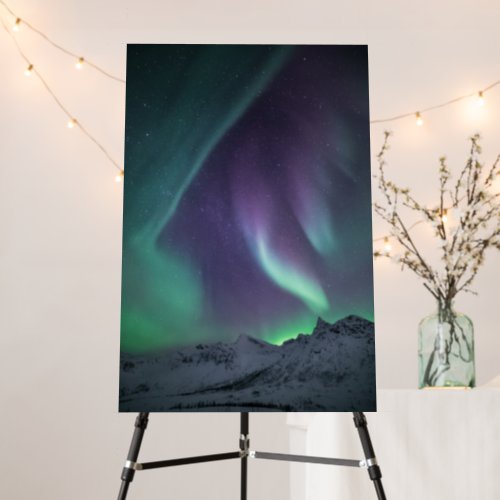 Northern Lights Landscape Photo Foam Board