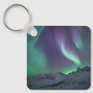 Northern Lights Landscape Photo Keychain