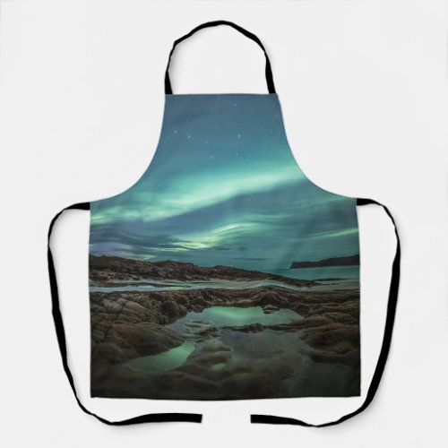 Northern Lights Landscape Photograph Apron