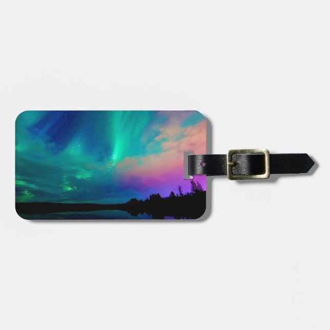 Northern Lights Luggage Tag (Front Horizontal)