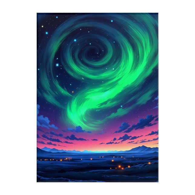 Northern Lights Magic   Acrylic Print (Front)