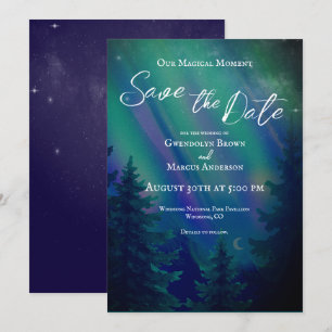 Northern Lights Magical Moment Save the Date