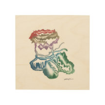 Northern Lights Maklaks wood print