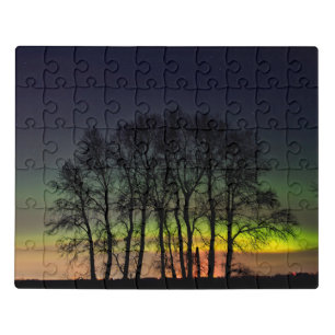 Northern Lights Manitoba Canada Grande Pointe Jigsaw Puzzle
