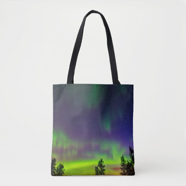 Northern Lights | Manitoba Canada Tote Bag (Front)