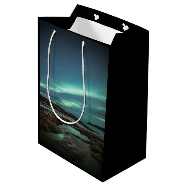 Northern Lights Medium Gift Bag (Back Angled)