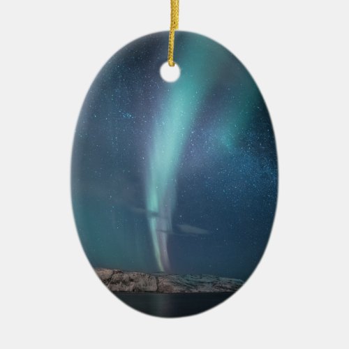 Northern Lights Milky Way Ceramic Ornament