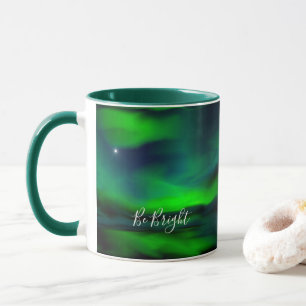 Northern Lights Minimalist North Star Be Bright Mug