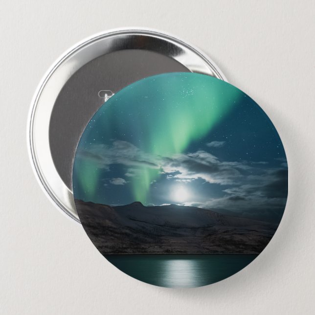 Northern Lights Moonlight Button (Front & Back)