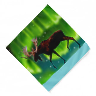 Northern Lights Moose Bandana