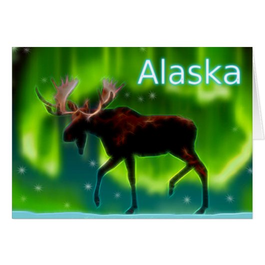 Northern Lights Moose Cards (Front Horizontal)