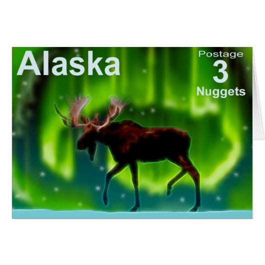 Northern Lights Moose Cards (Front Horizontal)