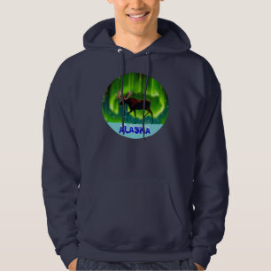 Northern Lights Moose Hoodie