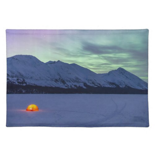 Northern Lights Moose Pass  Kenai Peninsula Cloth Placemat