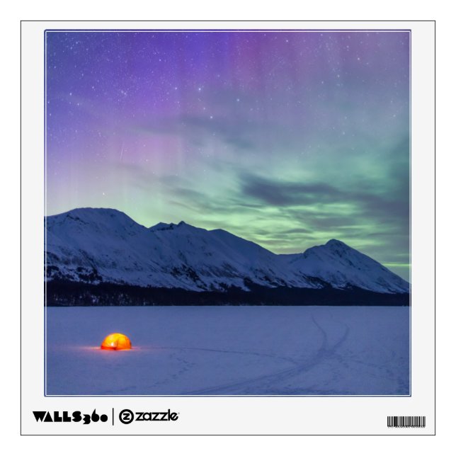 Northern Lights Moose Pass | Kenai Peninsula Wall Decal (Front)