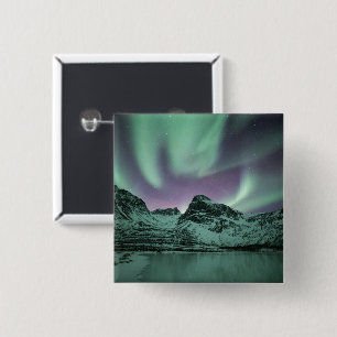 Northern Lights Nature Photo Button