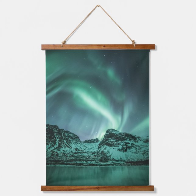 Northern Lights Nature Photo Hanging Tapestry (Front)