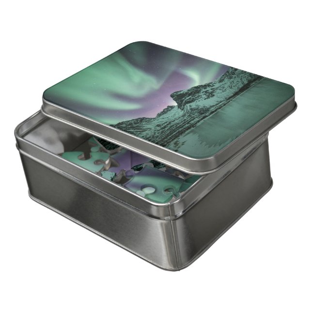 Northern Lights Nature Photo Jigsaw Puzzle (Lid Open)