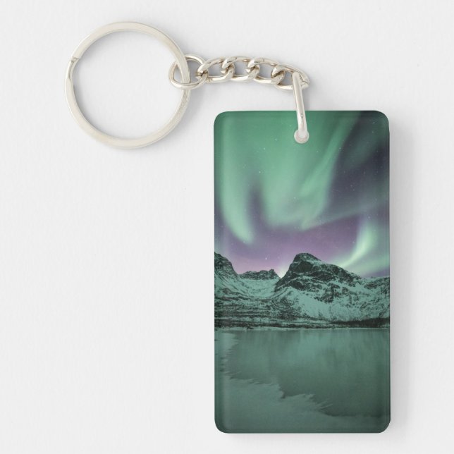 Northern Lights Nature Photo Keychain (Front)