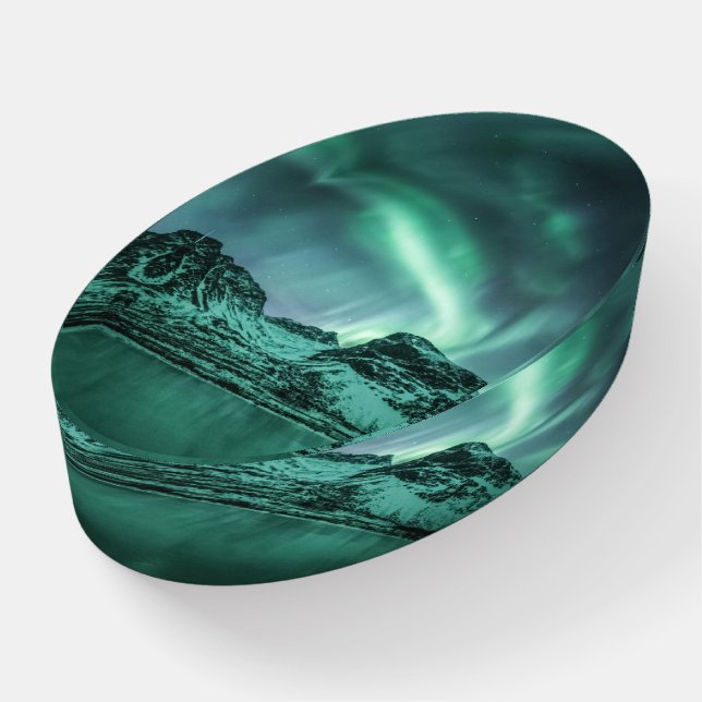 Northern Lights Nature Photo Paperweight (Angled)