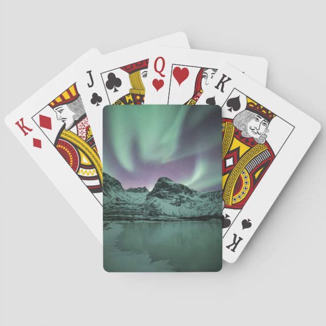 Northern Lights Nature Photo Poker Cards (Back)