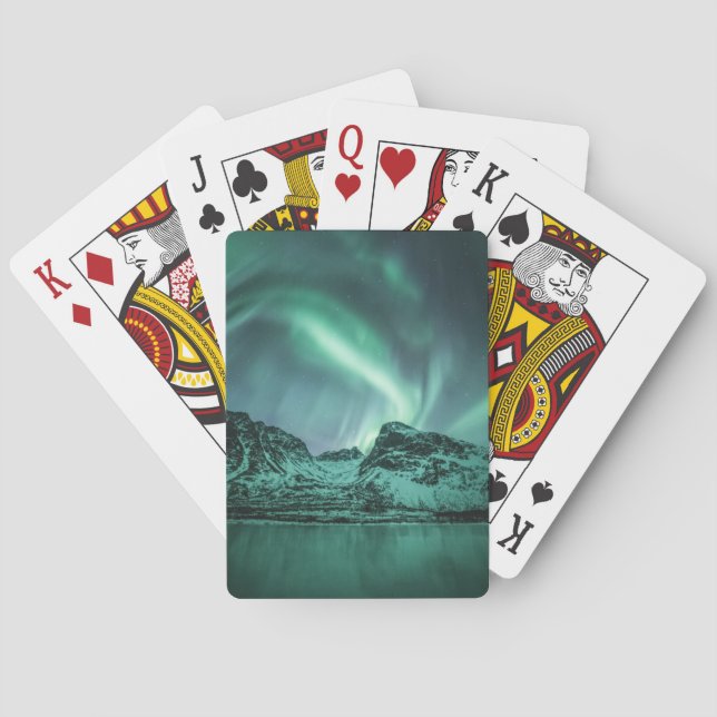 Northern Lights Nature Photo Poker Cards (Back)