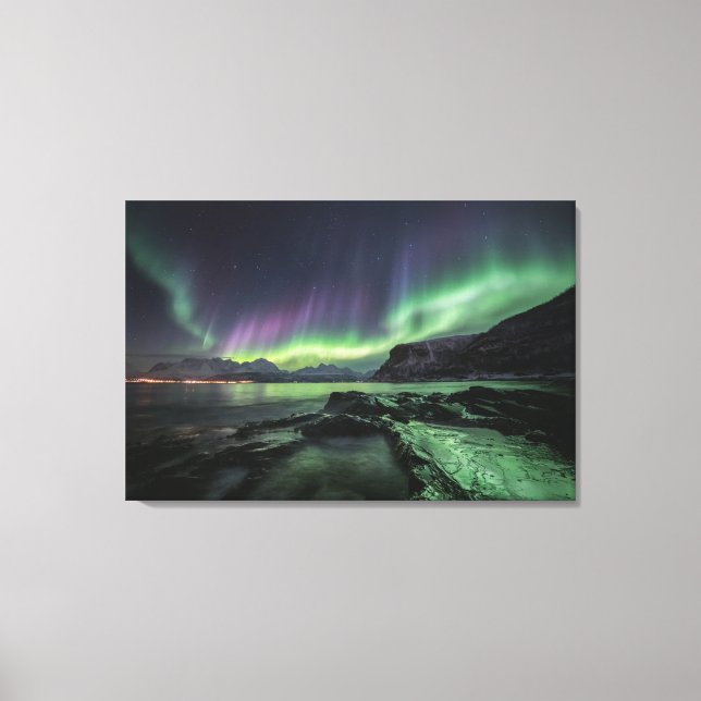Northern Lights North Norway Canvas Print (Front)