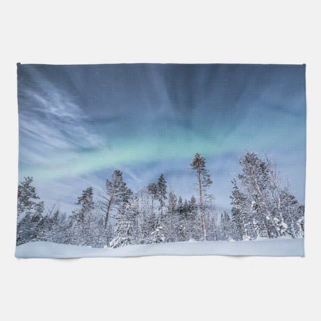 Northern Lights North Norway Kitchen Towel (Horizontal)