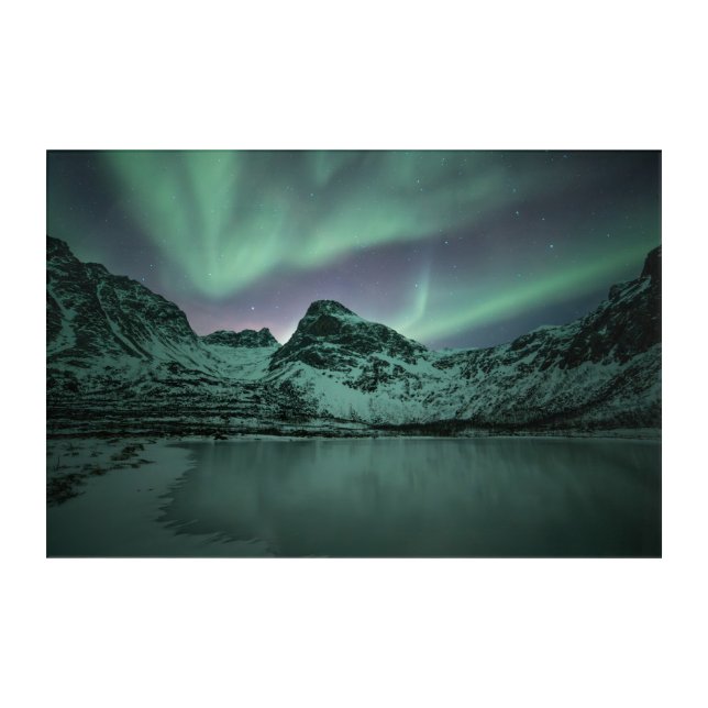 Northern Lights Norway Acrylic Print (Front)