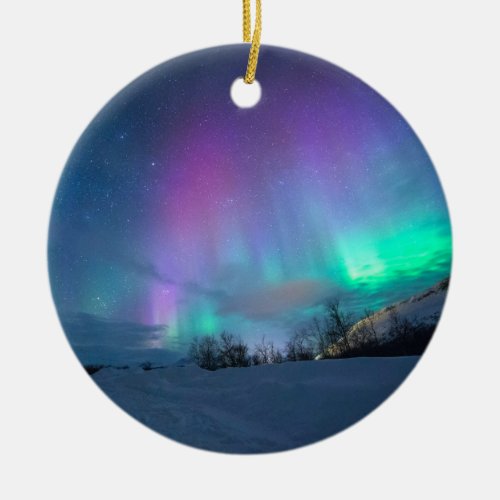 Northern Lights Norway Aurora Borealis Ceramic Ornament