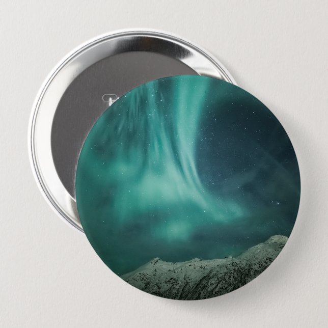 Northern Lights Norway Button (Front & Back)